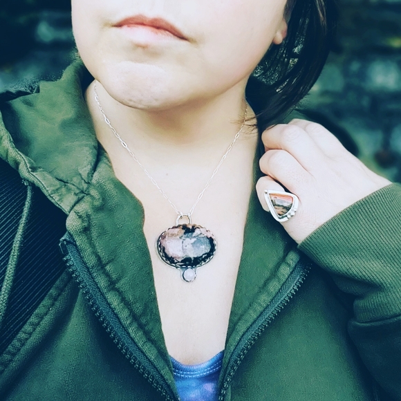 Larsonite Jasper & Sterling Silver Ring - Issabeau Jewelry - Picture 2 of 11